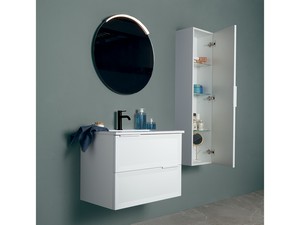 Modula Bathroom Furniture 75 cm 2 Drawers Matt White and Smart Ceramic Unitop Washbasin