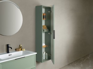 Modula Bathroom Furniture 75 cm 2 Drawers Matt Green with Smart Ceramic Unitop Washbasin