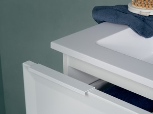 Modula Bathroom Furniture 61 cm 2 Drawers Matt White with Smart Ceramic Unitop Washbasin