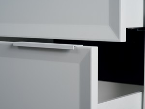 Modula Bathroom Furniture 61 cm 2 Drawers Matt White with Smart Ceramic Unitop Washbasin