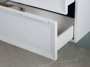 Modula Bathroom Furniture 61 cm 2 Drawers Matt White with Smart Ceramic Unitop Washbasin