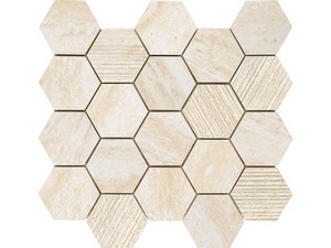 Mosaique Slim Navona Beige 29x27 grès cérame effet travertin