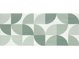 Rivestimento Move Clover Sage 25x60 Decoro Geometrico Verde