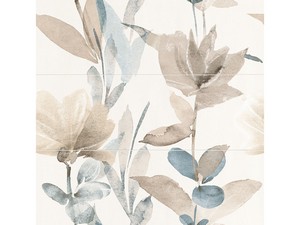 Dekorelement Myway Watercolor mit Blumen-Tapetenoptik, Zusammensetzung 75x75