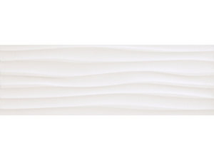 Carrelage Mywhite Wave second choix 25x75 effet vague 3D blanc