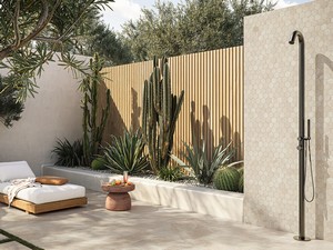 Namibia Sand Esagona 29x27 Mosaic Stoneware Tile, Beige Slate Stone Effect