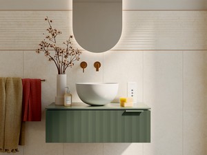 Wall Tiles Nubian Ivory 3D 40X120 3D Limestone Effect