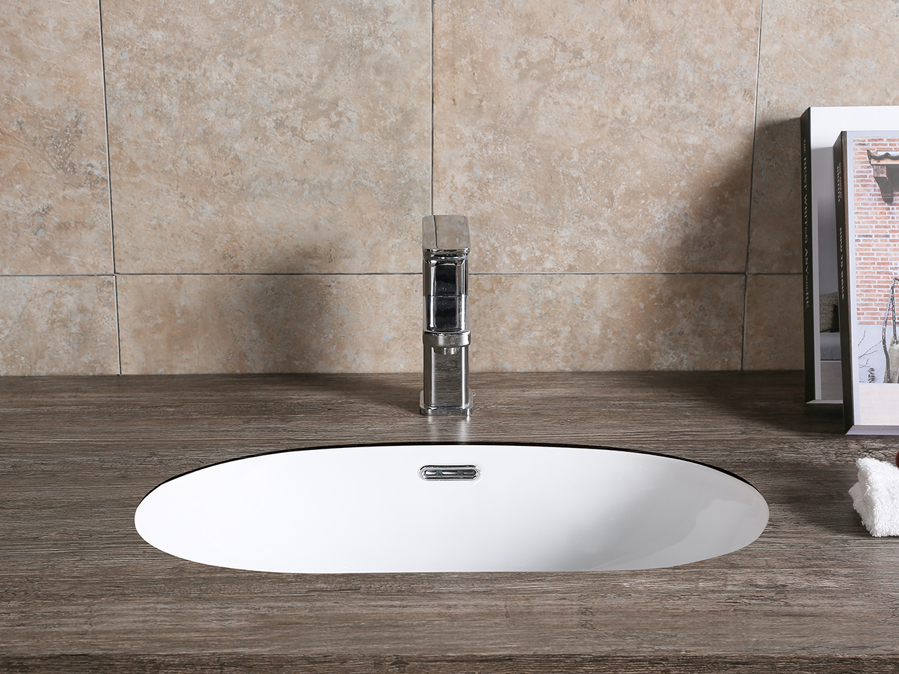 Lavabo Da Incasso Sottopiano Oglio X In Ceramica Bianco Lucido