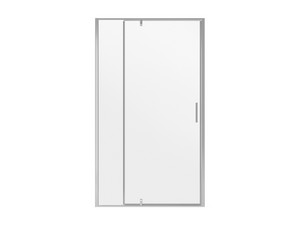 Onda Rotating Hinged Shower Door with Inline Panel cm 100xH200 Ext. 95.5/99.5 6 mm Transparent Glass and Chrome Profiles