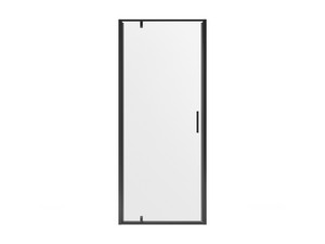 Onda Rotating Hinged Shower Door Ext. 65.5/69.5 cm Transparent Black Matt