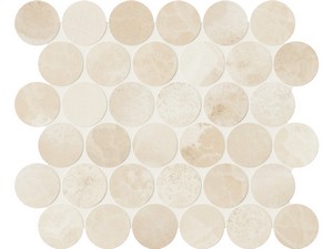 Mosaïque Onyx Dots Beige 30,2x26,2 Glossy Beige Marble Effect Stoneware