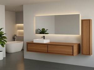 Waschbeckenunterbau Osaka 140 cm Teak