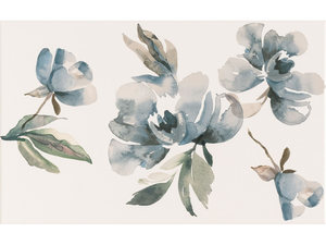 Carrelage mural Paint Blossom Sky 25x40 décor floral bleu ciel