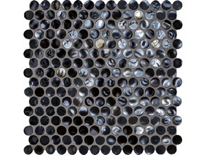 Mosaïque verre Penny Black 28,6x28,6 cm noir