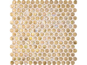 Glasmosaik Penny Gold mit Goldblatt 28,6x28,6 cm Golden