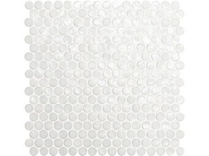 Mosaïque verre Penny White 28,6x28,6 cm blanc