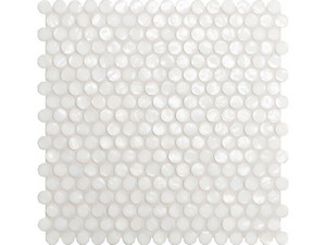 Mosaïque verre Penny White 28,6x28,6 cm blanc