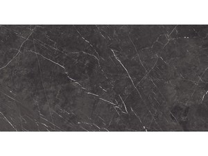 Carrelage Marquinia noir 60x120 Full poli grès cérame effet marbre