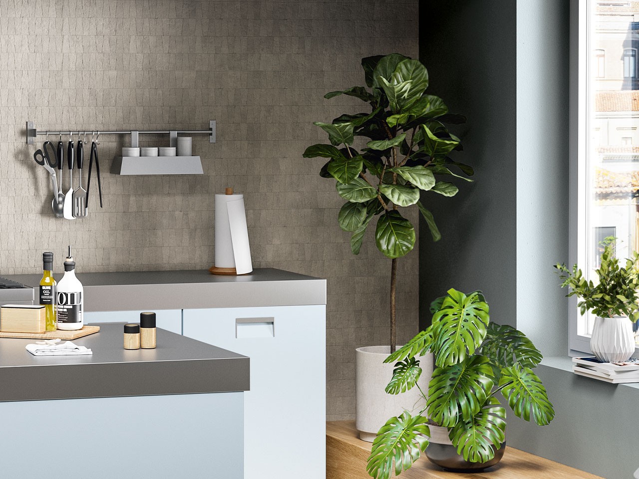 Mosaico Metropolitan Grey 29,6x29,6 Gres Effetto Cemento Grigio
