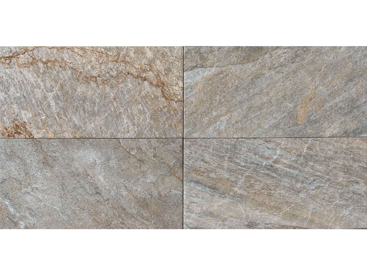 Fliese Outback Grey 20,5X41,5 Feinsteinzeug für Aussen Steinoptik Grau