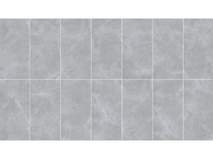 Fliese Pulpis Grey 60X120 Feinsteinzeug Marmoroptik Glänzend Poliert Grau