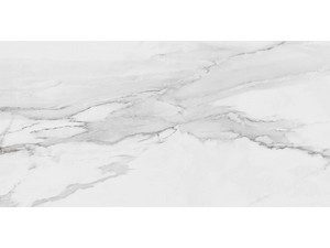 Carrelage grès cérame 60X120 effet marbre poli brillant blanc - Ultrawhite