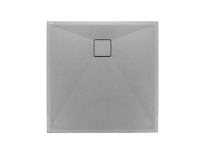 Receveur de douche Correo 80x80 cm résine-granit gris clair