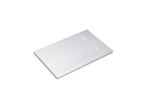 Doge Shower Tray 70x100 H3 cm in White-Finished Resin