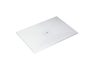 Nature Shower Tray 70x100 H3 cm in White-Finished Resin