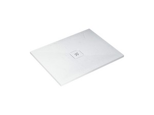 Nature Shower Tray 70x90 H3 cm in White-Finished Resin