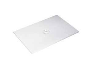 Nature Shower Tray 80x120 H3 cm in White-Finished Resin