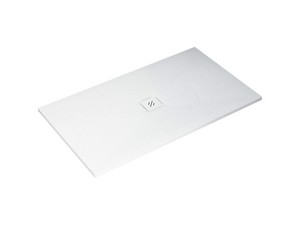 Nature Shower Tray 80x140 H3 cm in White-Finished Resin