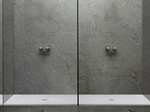 Paper Shower Tray 80x80 H2 cm in Matte Cotton White Ceramic