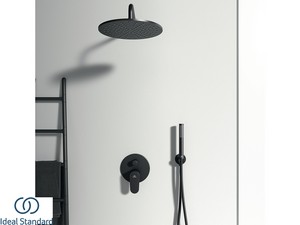 Plaque pour mitigeur de douche encastré Ideal Standard® Cerafine O avec déviateur noir soie mat