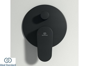 Plaque pour mitigeur de douche encastré Ideal Standard® Cerafine O avec déviateur noir soie mat
