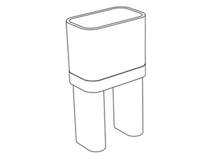 Support Plug pour lavabo cuve Cosa H35 cm en bois plaqué chêne
