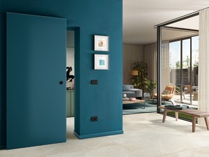 Ghost External Wall Sliding Door 95xH218.5 cm Unfinished for Painting Left Opening
