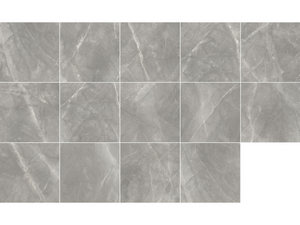 Carrelage XL Xlab Pulpis 120x120 grès cérame poli effet marbre gris
