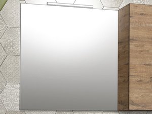 Miroir de salle de bains Filo brillant avec bord PVC 70x81 cm