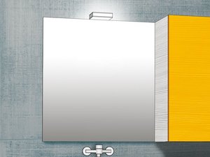 Miroir de salle de bains Filo brillant avec bord PVC 70x81 cm