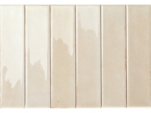 Carrelage Raku Avorio 6X25 grès cérame effet zellige ivoire