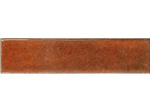Carrelage Raku 6x25 grès cérame effet brillant Terra di Siena
