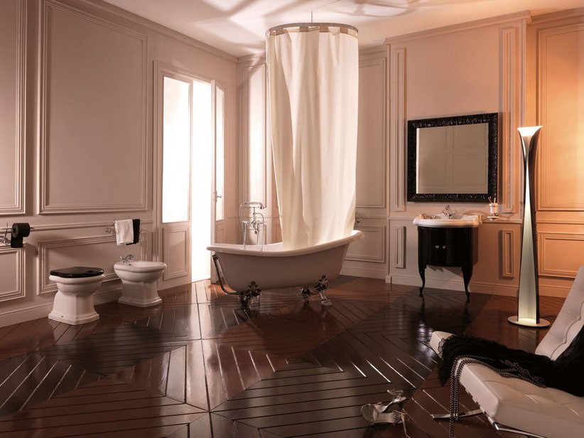 WC à poser Retro 59x38,5 cm non adossé au mur sortie verticale blanc