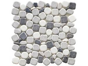 Mosaico Marmo Riviera Black 30,5X30,5 Grigio/Bianco