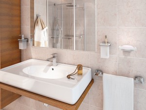 Porte-serviette 45 cm Rose chrome