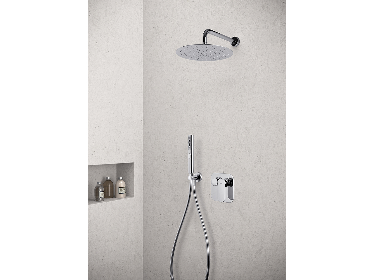 Miscelatore Bagno Doccia AQUARELAX CUBE - Incasso, 2 Vie, Cromo, Monoleva - Foto 10