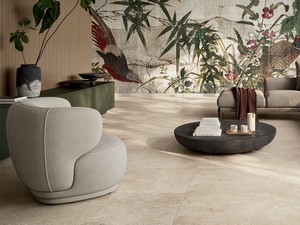 Piastrella Sakkara Sand 60x120 Gres Effetto Pietra Calcarea Beige