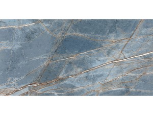 Fliese Samarcanda Sky 60x120 Feinsteinzeug Marmoroptik Hellblau glänzend