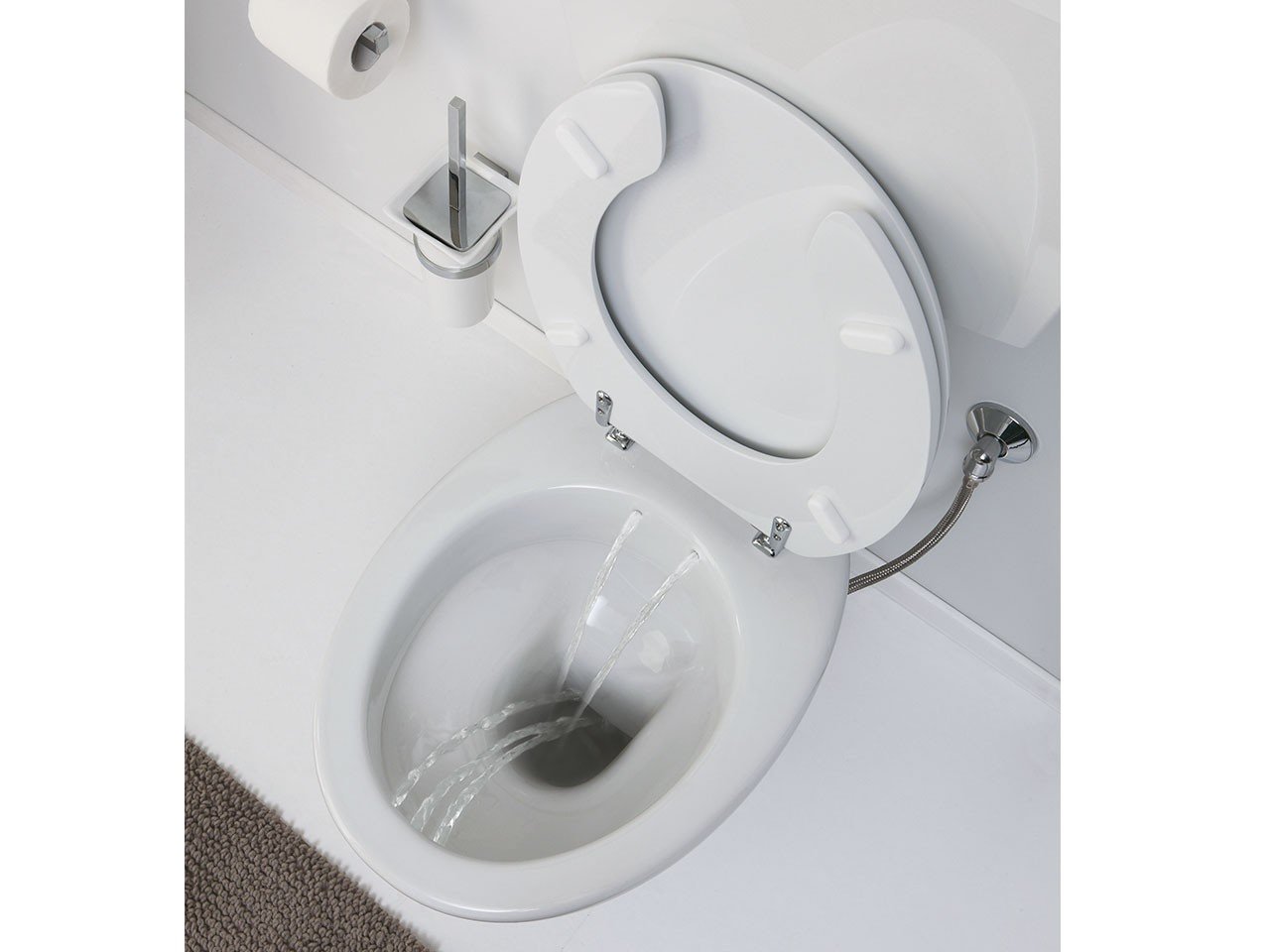 Wc-Bidet Sanit Distanziato Scarico a Pavimento Bianco Lucido - Iperceramica