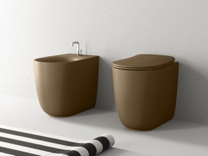 Bidet à poser Nolita rimless brun mat